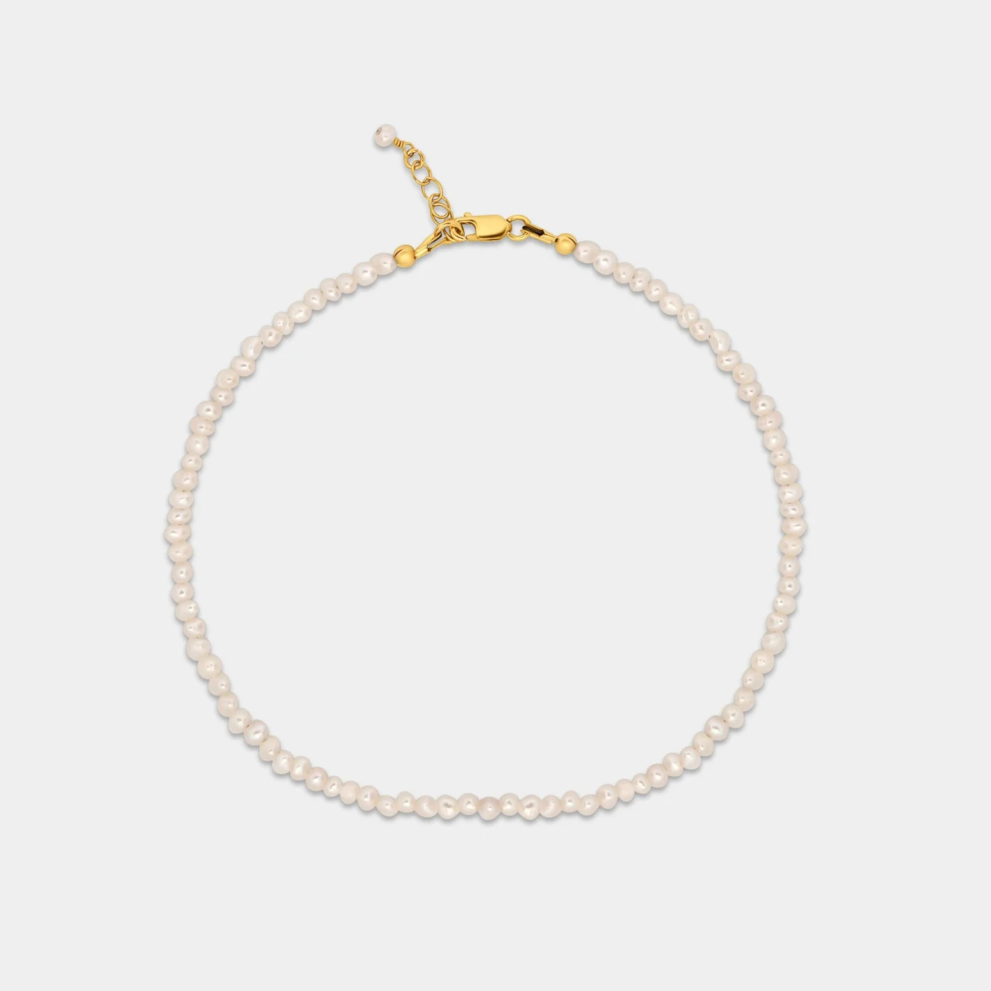 Armenia Tiny Pearl Anklet | LINK'D THE LABEL