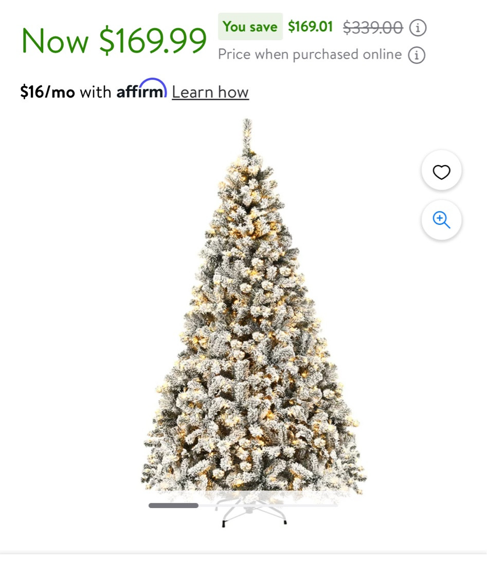 Flocked faux Christmas tree on sale! 

#LTKHolidaySale #LTKSeasonal #LTKsalealert