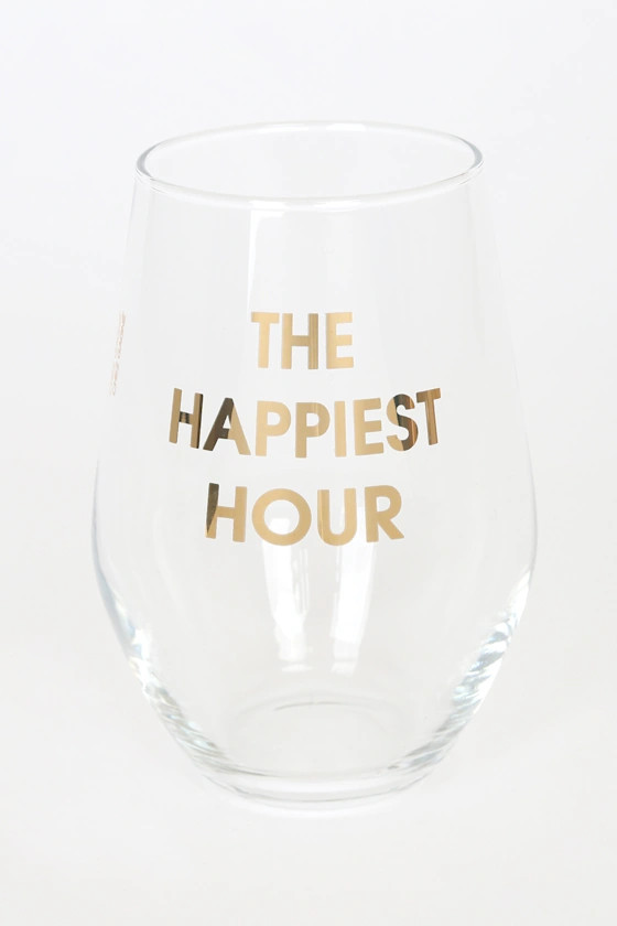 The Happiest Hour Stemless Wine Glass | Lulus (US)