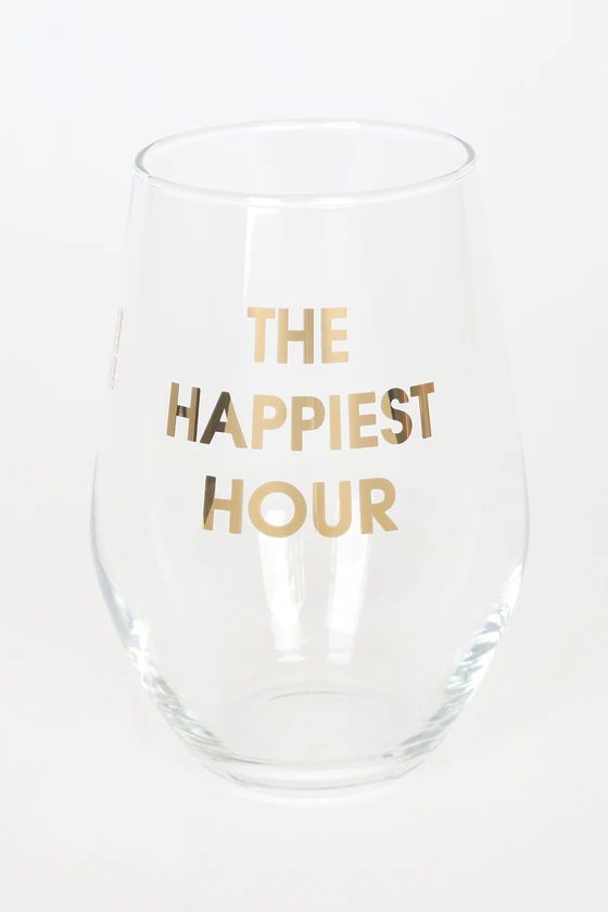 The Happiest Hour Stemless Wine Glass | Lulus (US)