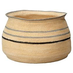 Jordan Coastal Beach Natural Seagrass Floor Basket | Kathy Kuo Home
