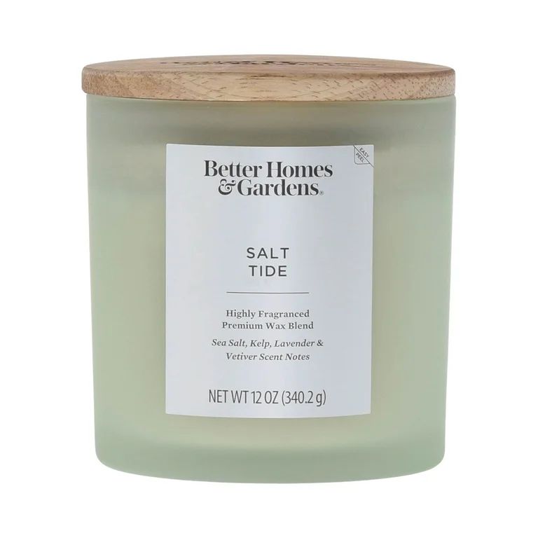 Better Homes & Gardens 12oz Salt Tide Scented 2-Wick Frosted Jar Candle | Walmart (US)