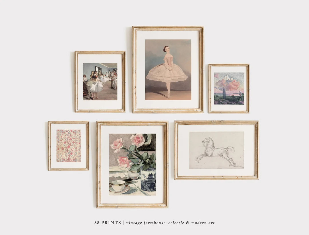 Pink Toned Vintage Nursery Set of 6, Vintage Nursery Art, Vintage Nursery Print, Vintage Printabl... | Etsy (US)