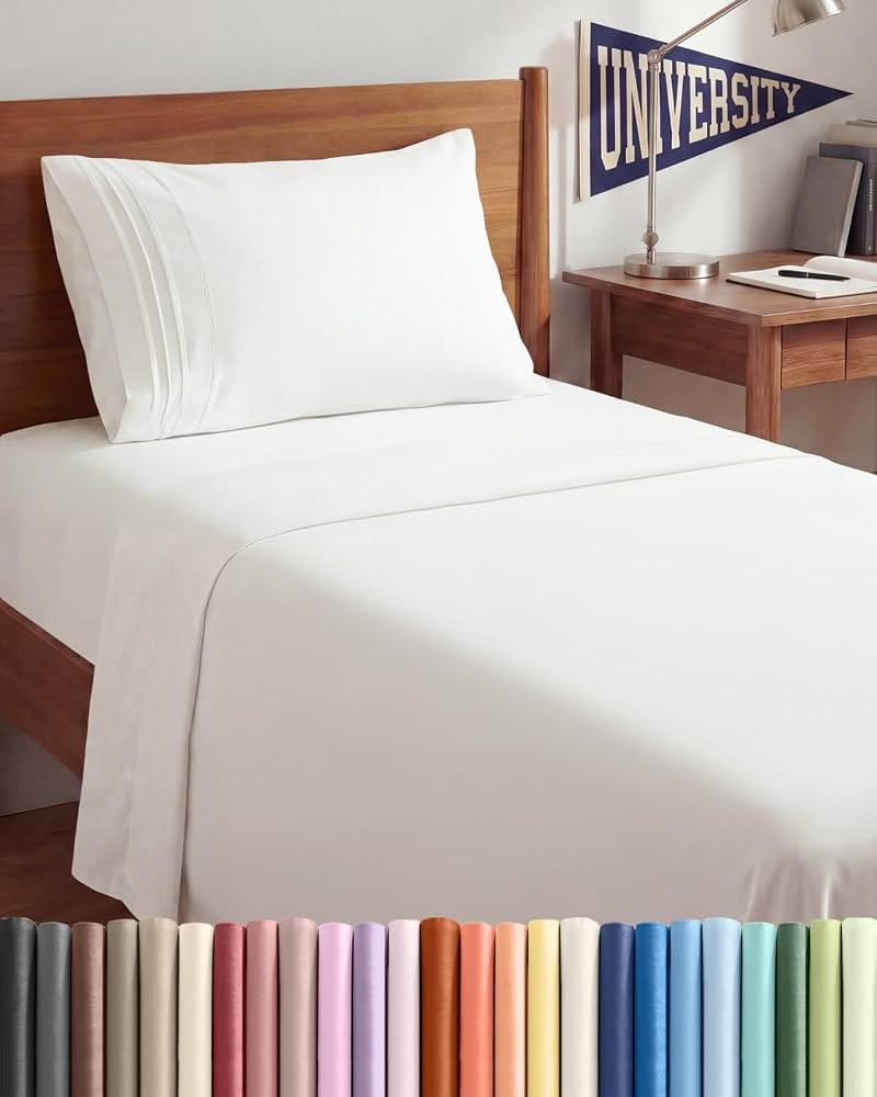 Twin XL Size 3 Piece Sheet Set - Comfy Breathable & Cooling Sheets - Hotel Luxury Bed Sheets for ... | Amazon (US)