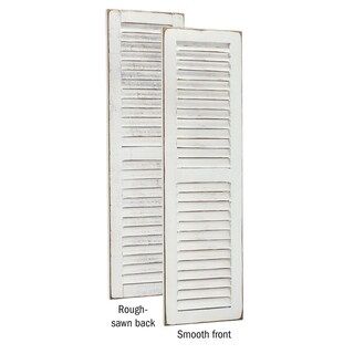 Country-Style Decorative 4' Louver Shutters - Antique White | Bed Bath & Beyond
