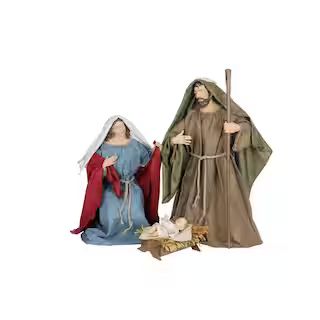 Home Accents Holiday Joseph Mary and Baby Jesus Nativity Scene (3-Piece Set) 22CD20822 - The Home... | The Home Depot