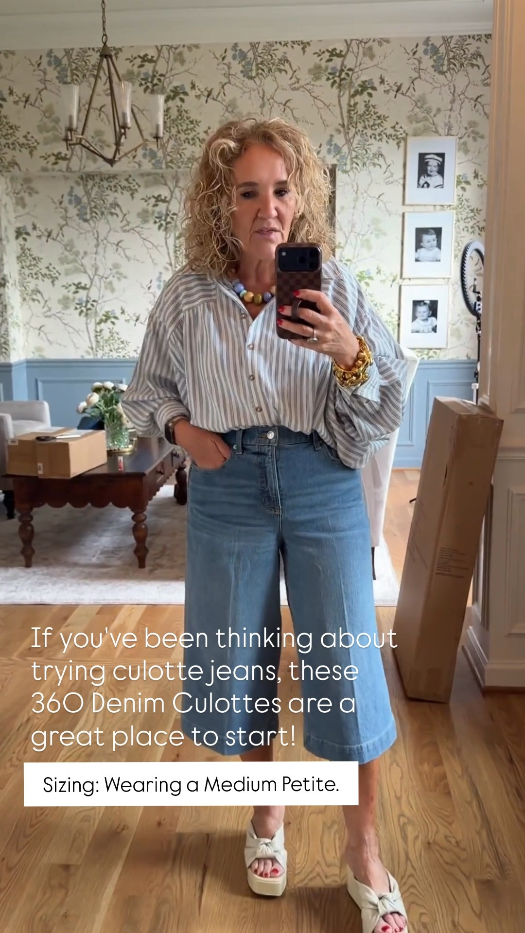 These 360 Denim Culottes are such a fun update to classic denim! They have a modern cropped wide-leg silhouette that's comfortable, flattering, and easy to style. If you're new to culottes, my biggest styling tip is to pair them with a little height a wedge, platform sandal, chunky sneaker, or heeled sandal helps create a longer, more balanced silhouette.

Sizing: Wearing a Medium Petite.

💛 LTK MADE EASY
❤️ Heart = Support my posts
🔖 Save = Get restock alerts

#LTKootd #LTKSeasonal #LTKOver40