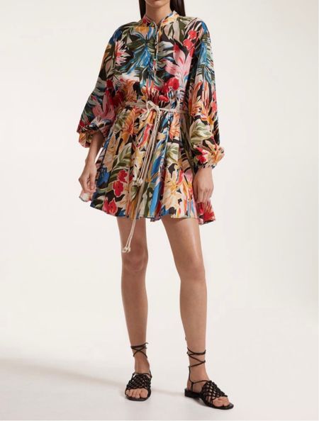 Colorful floral dress with macrame belt 

#LTKfindsunder50 #LTKSeasonal #LTKstyletip