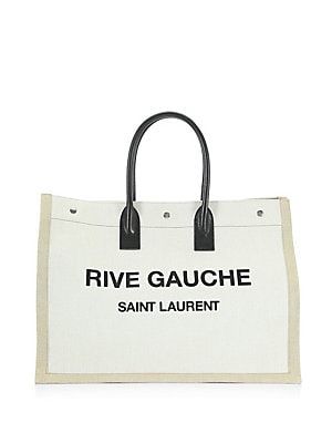 Rive Gauche Linen Tote | Saks Fifth Avenue