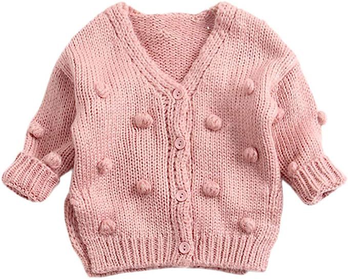 Toddler Newborn Baby Boys Girls Pompoms Soft Cardigan Sweater Kids Warm Knitted Pullover Tops Win... | Amazon (US)