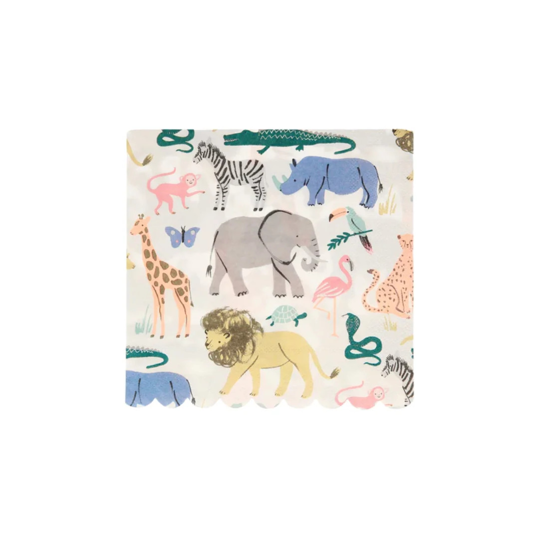 Safari Animals Large Napkins | Ellie and Piper