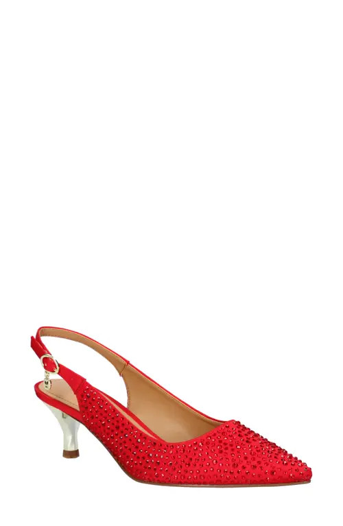 J. Reneé Ferryanne Pointed Toe Slingback Pump in Red at Nordstrom, Size 11 | Nordstrom