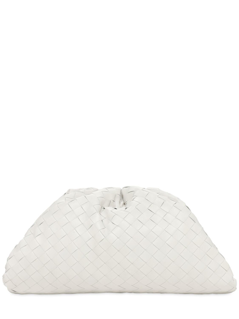The pouch intrecciato leather clutch - Bottega Veneta - Women | Luisaviaroma | Luisaviaroma