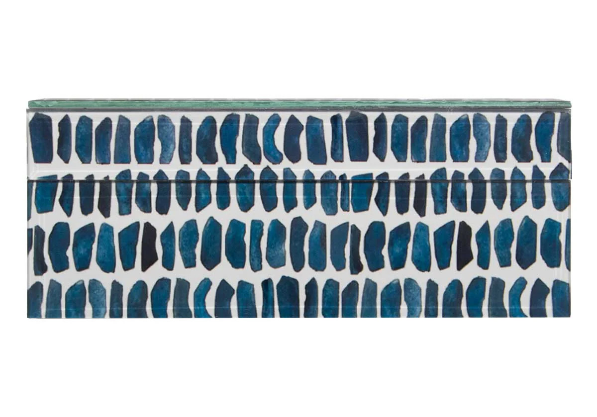 INDIGO BRUSHSTROKE BOX | Alice Lane Home Collection