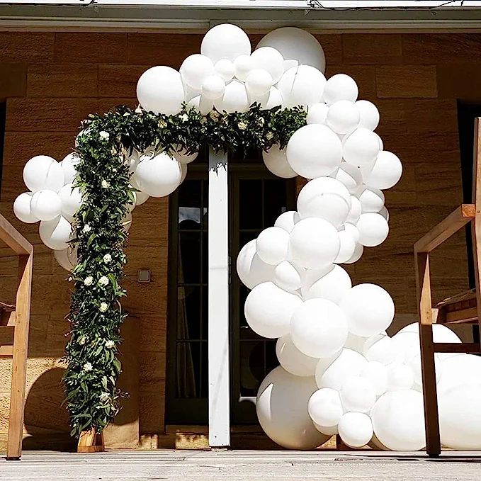 DUILE White Balloons White Balloon Garland Arch Kit Wedding Decoration Balloon Arch Kit Bridal Sh... | Amazon (US)