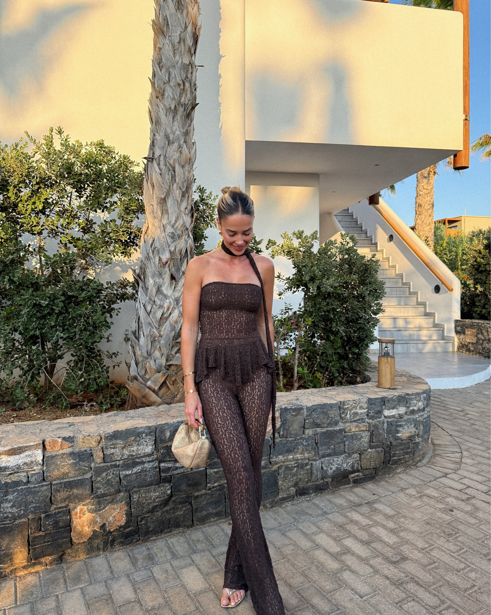 dinner outfit in Crete. Obsessed with this set! The quality is so good. Wearing a M in trousers and S in the top. 

#LTKsummer #LTKdatenight #LTKuk