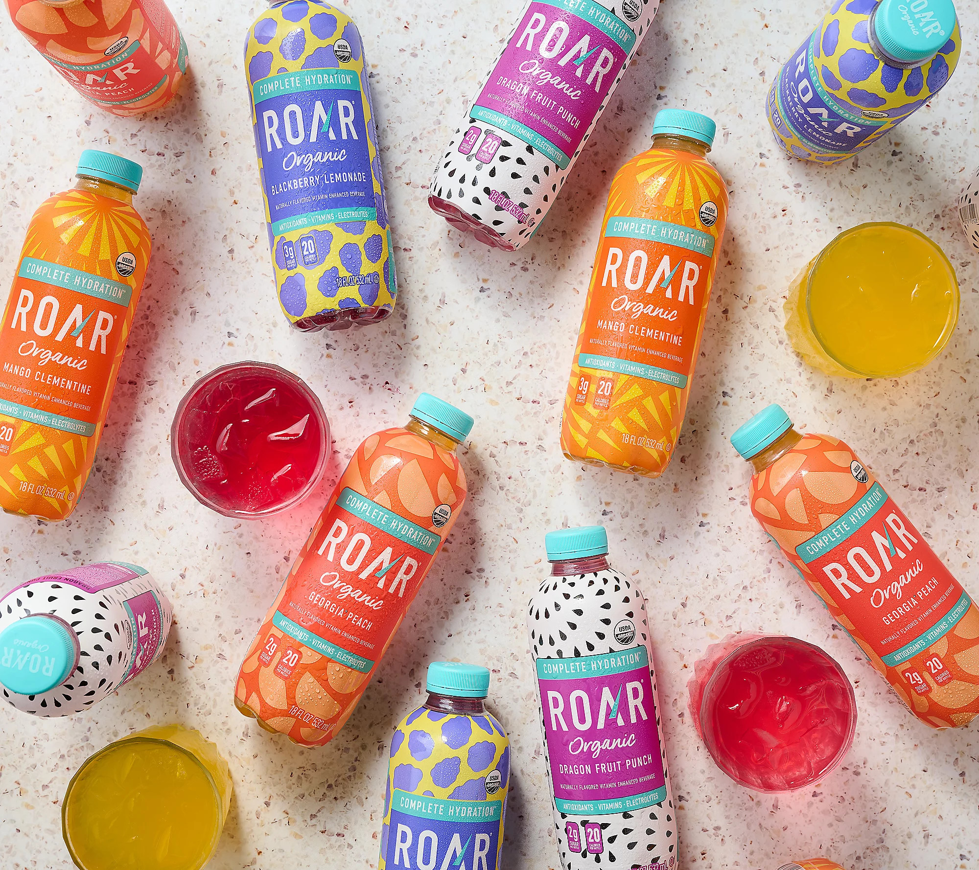 Roar Organic (24) 18oz Btls Vitamin&Electrolyte Beverage | QVC