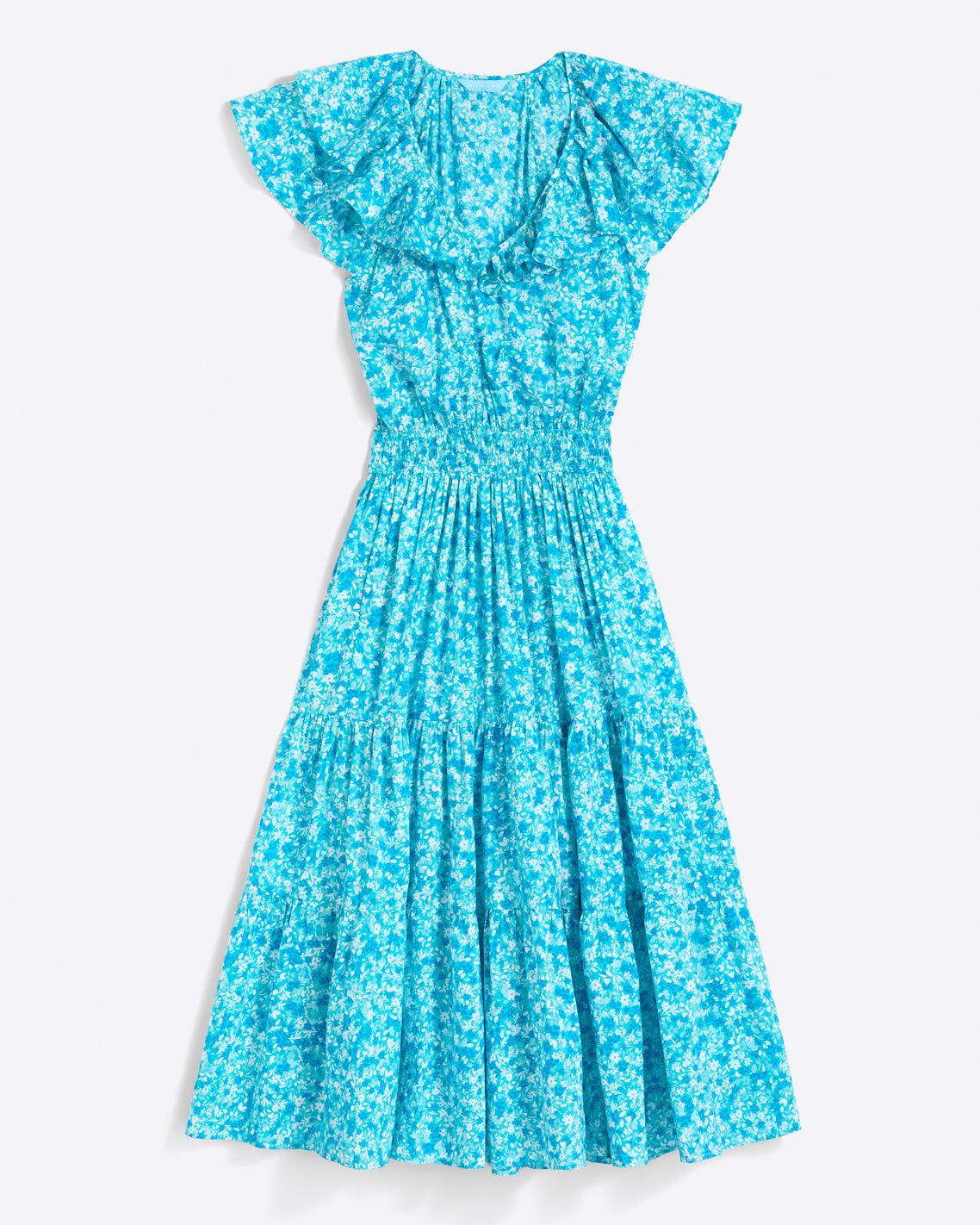 Marie Midi Dress in Blue Aster Floral | Draper James (US)