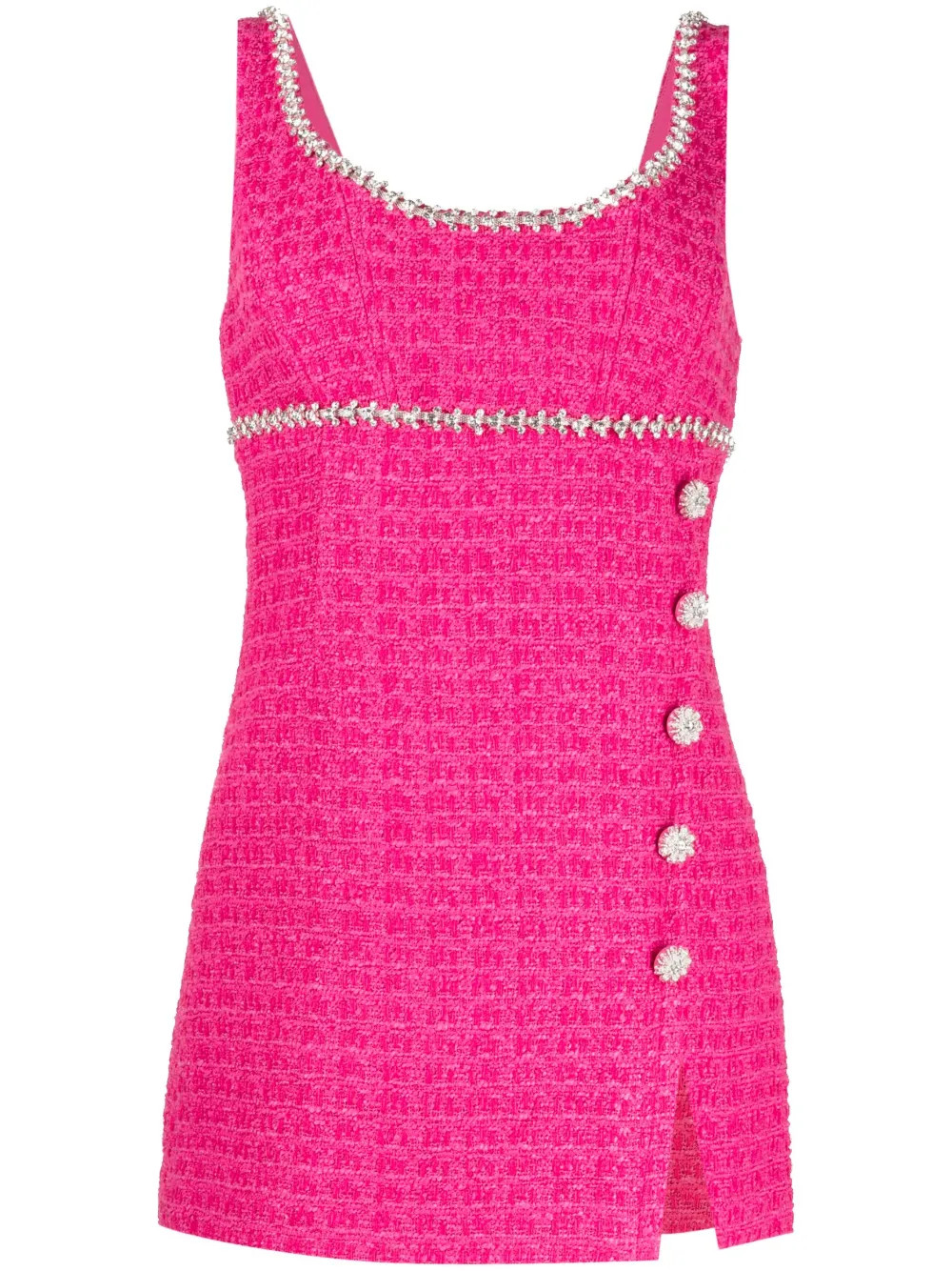 crystal-embellished bouclé mini dress | Farfetch Global