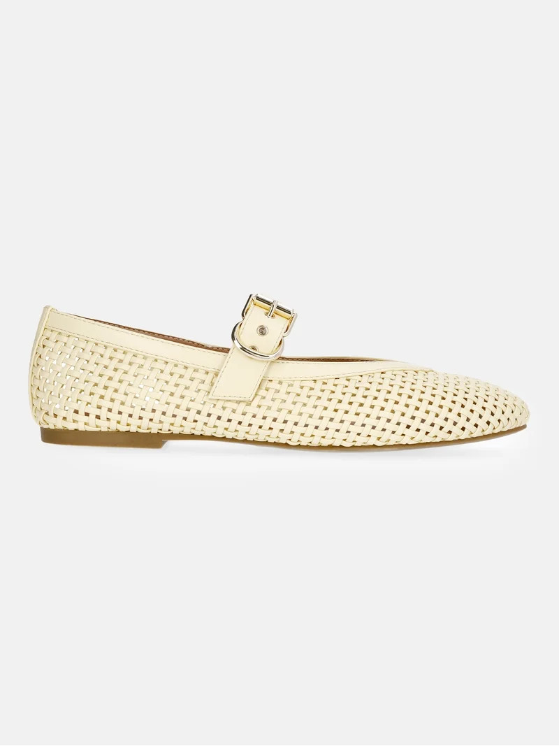 Free Assembly Women's Woven Mary Jane Flats | Walmart (US)