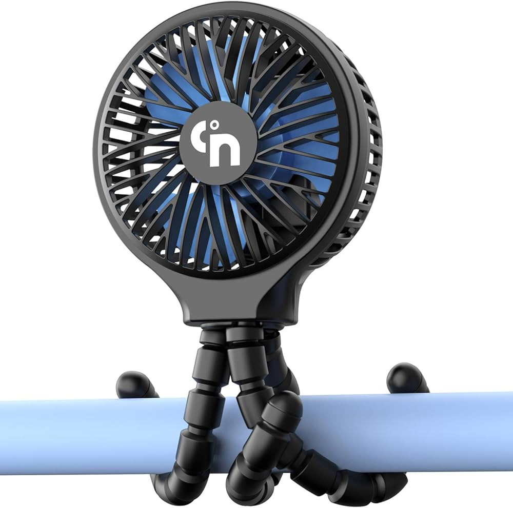 HomeLifairy Battery Operated Stroller Fan Flexible Tripod Clip On Fan with 3 Speeds and Rotatable... | Amazon (US)