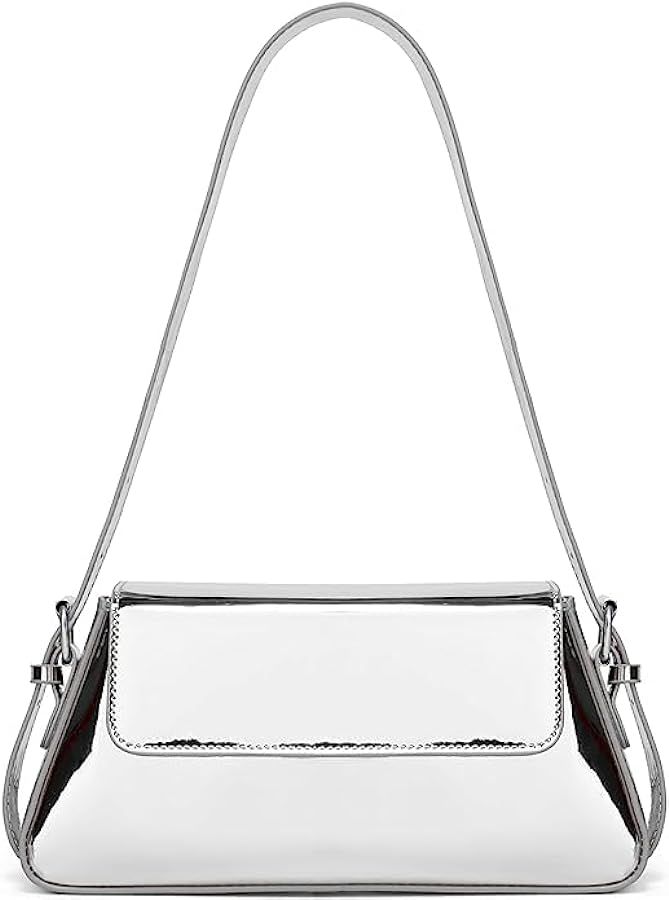 Evening Y2k Silver Hobo Purse Women Sparkly Silver Purse Satchel Metallic Tote Handbag Clutch Sho... | Amazon (US)