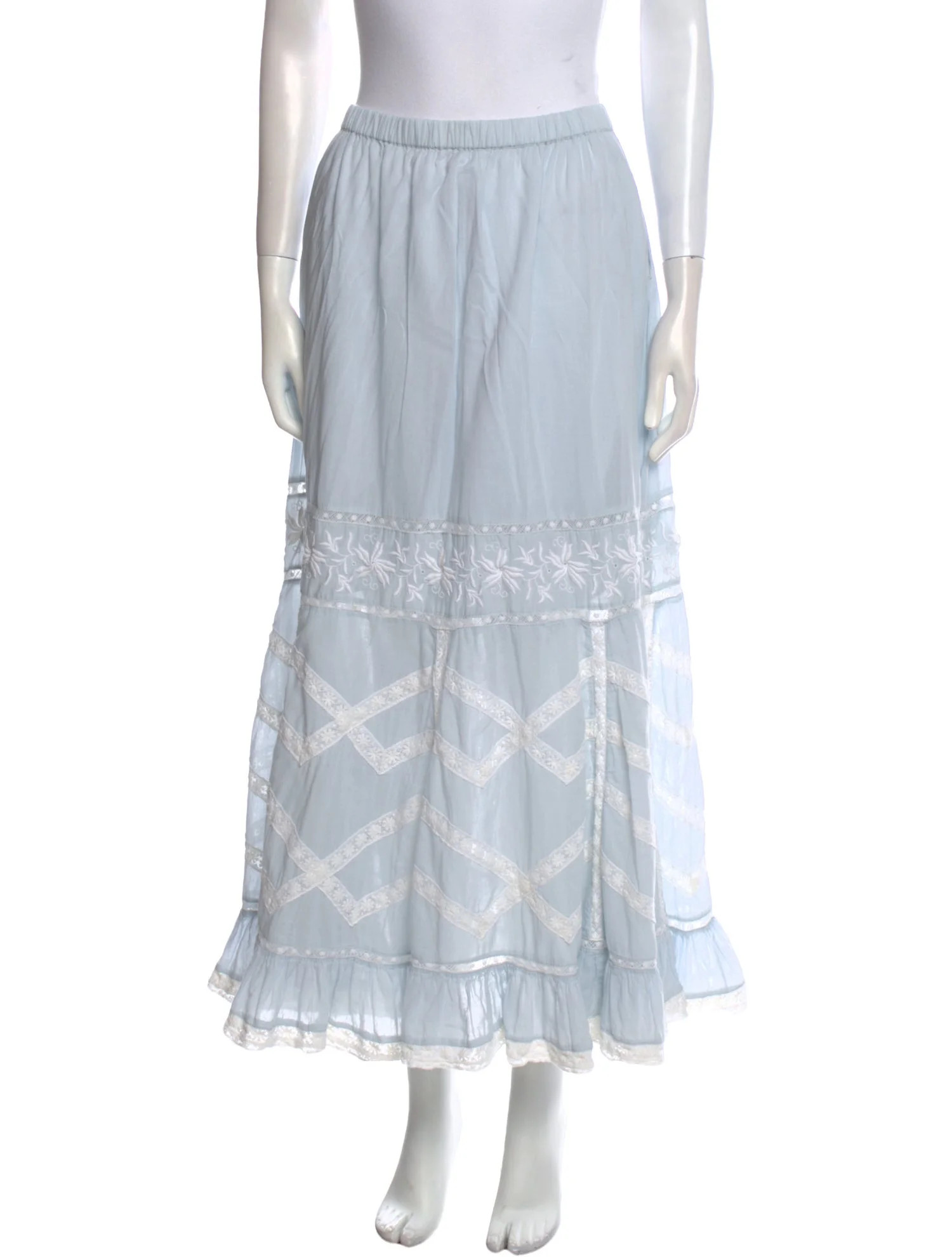 Embroidered Accent Long Skirt | The RealReal