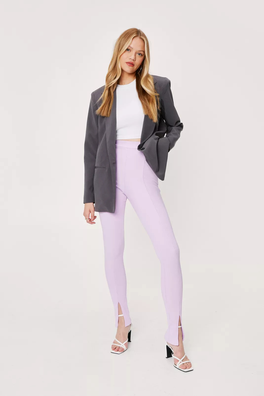 Split Hem High Waisted Flares | NastyGal (UK, IE)