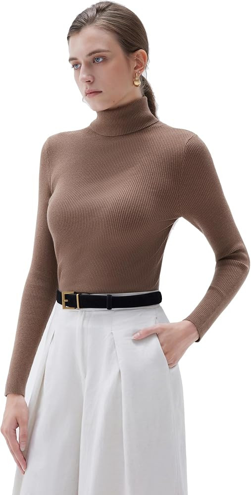 SUUKSESS Women Turtleneck Cashmere Sweater Long Sleeve Shirts Fall Basic Thermal Tops Winter Clot... | Amazon (US)