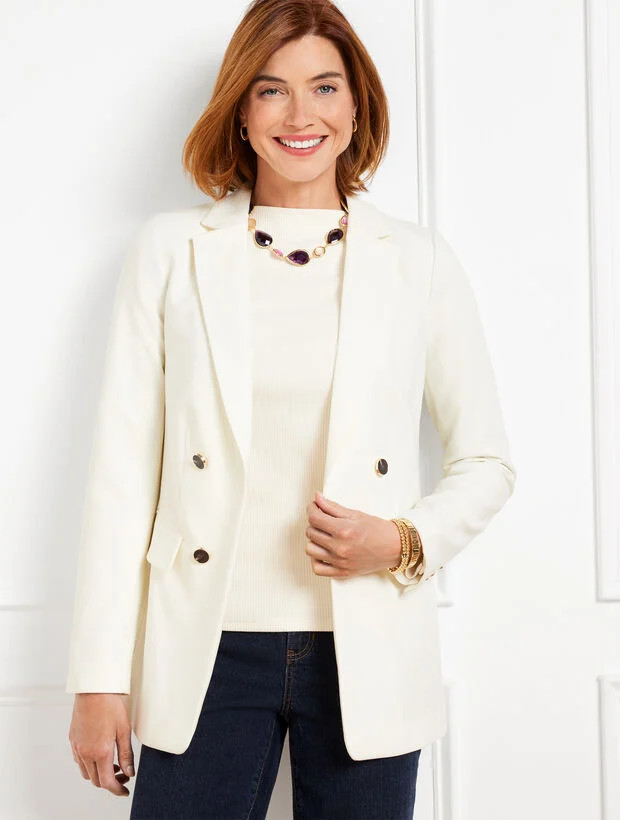 Tailored Stretch No Close Blazer | Talbots