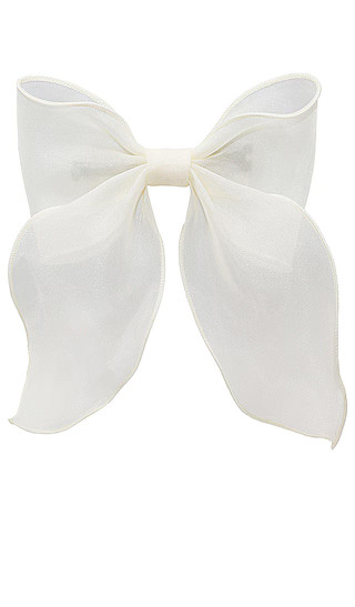 Bow Barrette in White | Revolve Clothing (Global)