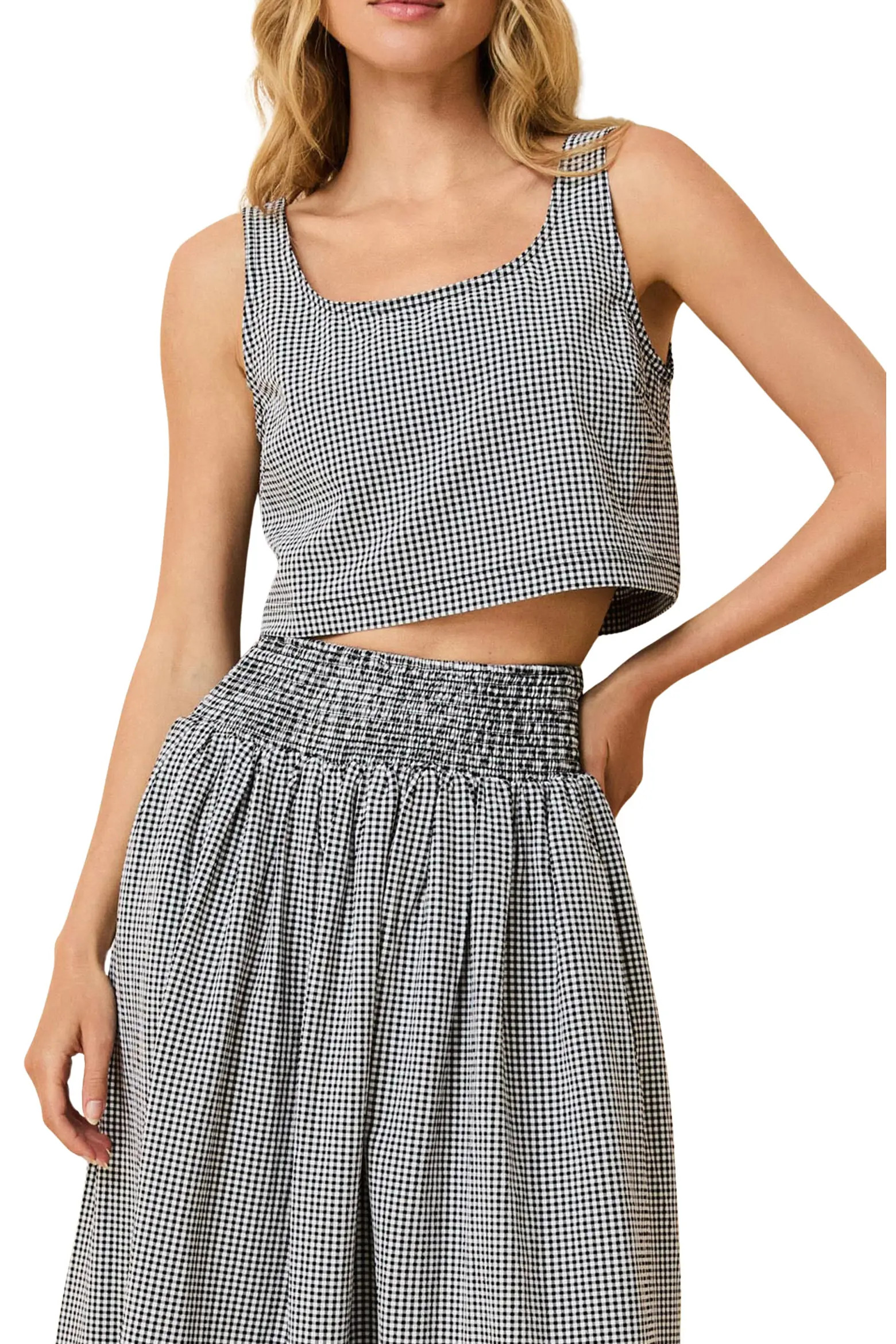 The Anise Seersucker Crop Tank (Women) | Nordstrom | Nordstrom