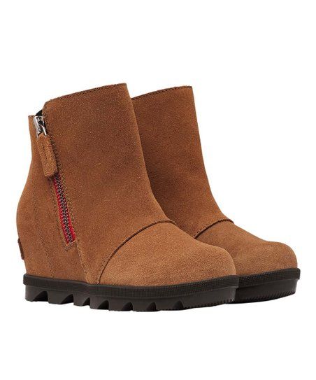 Light Brown Joa Wedge II Leather Bootie - Girls | Zulily