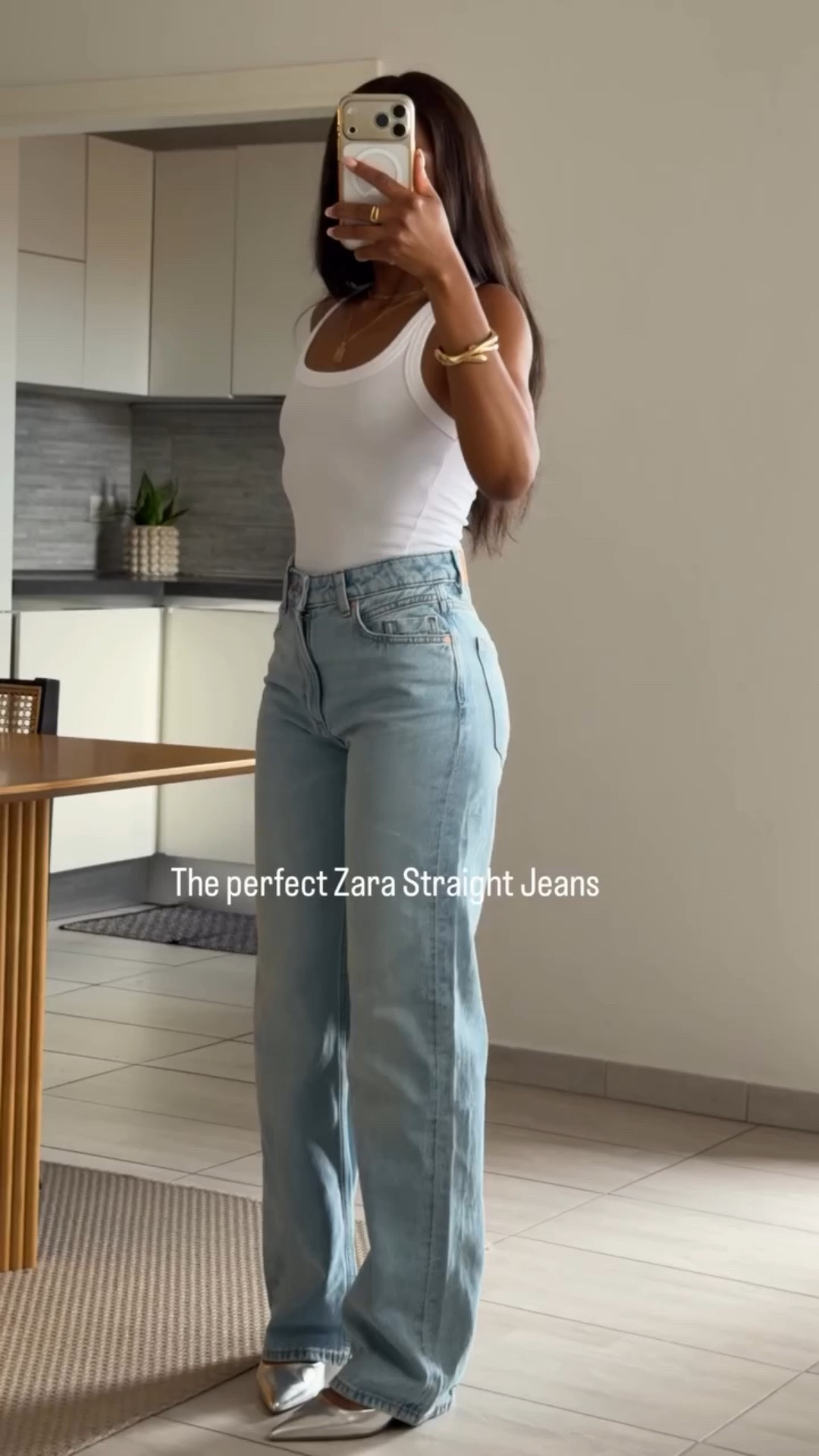 Zara Straight Jeans 🤍Size EUR 34| 5’2
These are the perfect straight leg jeans for petite girls. The fit is so flattering, the light wash goes with everything, and they're easy to dress up or down for everyday wear.

✨ Petite friendly fit✨ High waisted silhouette✨ Straightleg design✨ True to size✨ Perfect everyday denim

If you're looking for the best Zara jeans for petites, these are definitely worth adding to your wardrobe.




#zara #ZaraJeans #StraightLegJeans #PetiteFashion #PetiteJeans




* Zara straight jeans
* Zara denim
* Petite jeans
* Petite fashion
* Straight leg jeans
* High waisted jeans
* Light wash jeans
* Everyday denim
* Casual outfit
* Capsule wardrobe
* Spring outfits
* Summer outfits
* Flattering jeans

#LTKjeans #LTKstyletip #LTKeurope