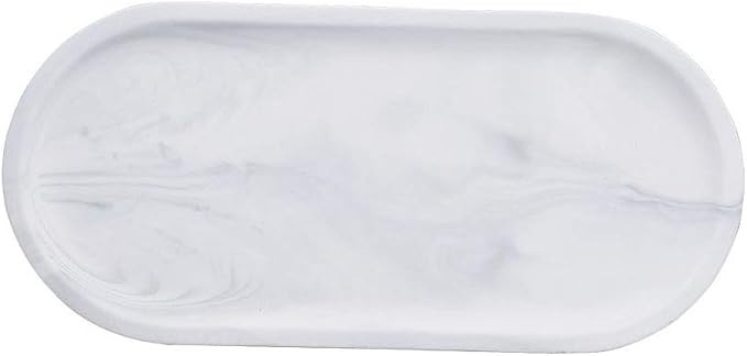 XinHuiGY Ceramic Marble Jewelry Tray Oval Ring Holder Dish Cosmetics Organizer Dessert Plate Cake... | Amazon (US)