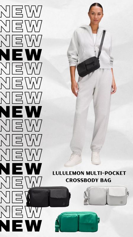 New lululemon multi-pocket crossbody bag! Come in 3 colors, black, vapor, and cascadia green! This would be a great everyday bag or for travel! 

#LTKstyletip #LTKitbag #LTKfindsunder100