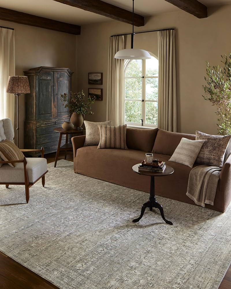 Loloi Amber Lewis Honora Collection HON-04 Grey/Beige 6'-7" x 9'-2" Area Rug | Amazon (US)