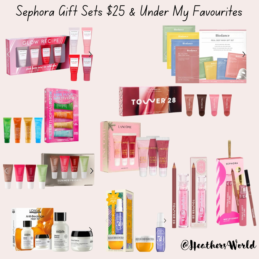 Sephora Sale: Gift Sets $25 & Under My favourites 

From Summer Fridays to Glow Recipe, Sol De Janerio, Tower 28, Biodance 

#sephora #sephorasale #minimakeup #mini's #beauty #makeup #fragrance #skincare 

 #LTKbeauty #LTKsale #LTKgiftguide