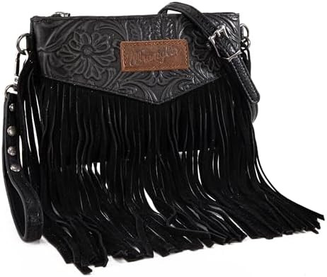 Wrangler Crossbody Small Purse for Women Wristlet Fringe Bag Western Purse | Amazon (US)