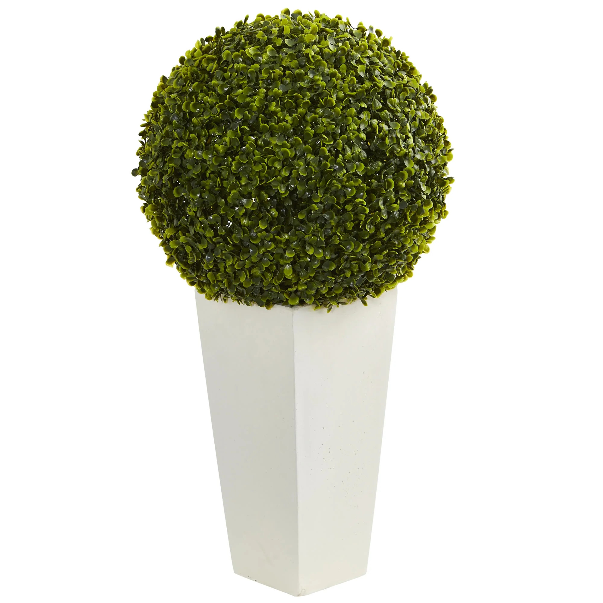 Nearly Natural 28" Boxwood Ball Artificial Topiary, Green | Walmart (US)