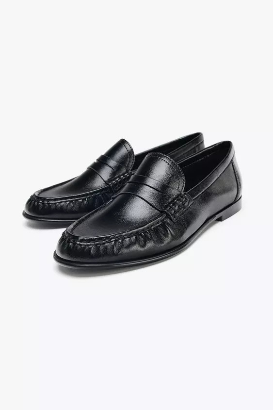 SOFT GATHERED LOAFERS | Zara UK