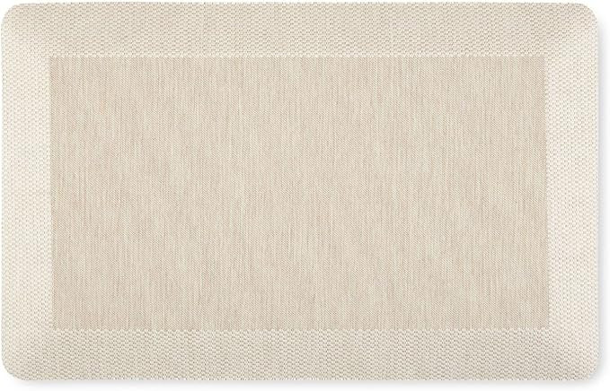 Martha Stewart Mira Modern Heathered Anti-Fatigue Air-Infused Kitchen Mat, Beige, 19.6"x32" | Amazon (US)