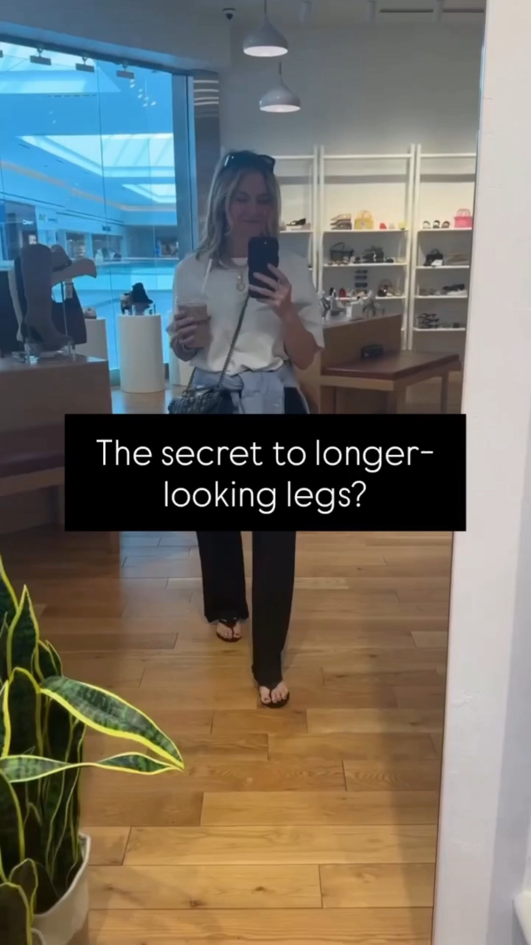 You don’t need sky-high heels to elongate your legs— you just need smart styling. 

1) Go high-rise. High-waisted pants or skirts visually lenghten your frame instantly. 
2) Monochrome Magic. Wearing one color from top to bottom keeps the eye moving, creating a seamless line. 
3) Pointed toes or nude tones. Both give the illusion of extra inches without sacrificing comfort. 

Longer-looking legs, no heels required.