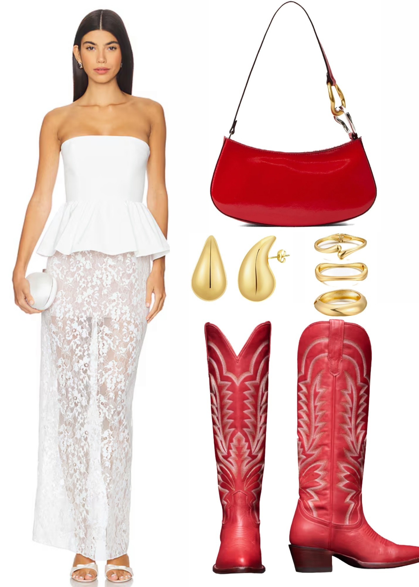 Romantic western with a bold twist 🤍❤️✨
This Amanda Uprichard lace maxi paired with red cowgirl boots, a matching red bag, and gold jewelry is giving timeless elegance with a touch of southern flair. Effortless, confident, and perfect for fall.

#fallfashion #fallstyle #amandauprichard #lacefashion #westernstyle #cowgirlchic #romanticstyle #falloutfits #outfitinspo #styleinspo #LTKfashion #LTKstyle #LTKfinds #Pinterestoutfits #chicstyle #modernwestern #fashioninspo #falltrends #outfitdetails #LTKtrending #fashionfinds #ootdfashion #falllookbook #elevatedbasics #everydaystyle #fallvibes #fashionmusthaves #westernchic #Pinterestfashion #trendalert #ootdinspo #luxurystyle #falloutfitideas #redandwhiteoutfit #southernstyle #fallfit #boldstyle #goldjewelry


#LTKSaleAlert #LTKShoeCrush #LTKStyleTip