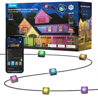 Govee 100-ft Plug-in Black Indoor/Outdoor String Light with Color changing -Light LED Mini Bulbs ... | Lowe's