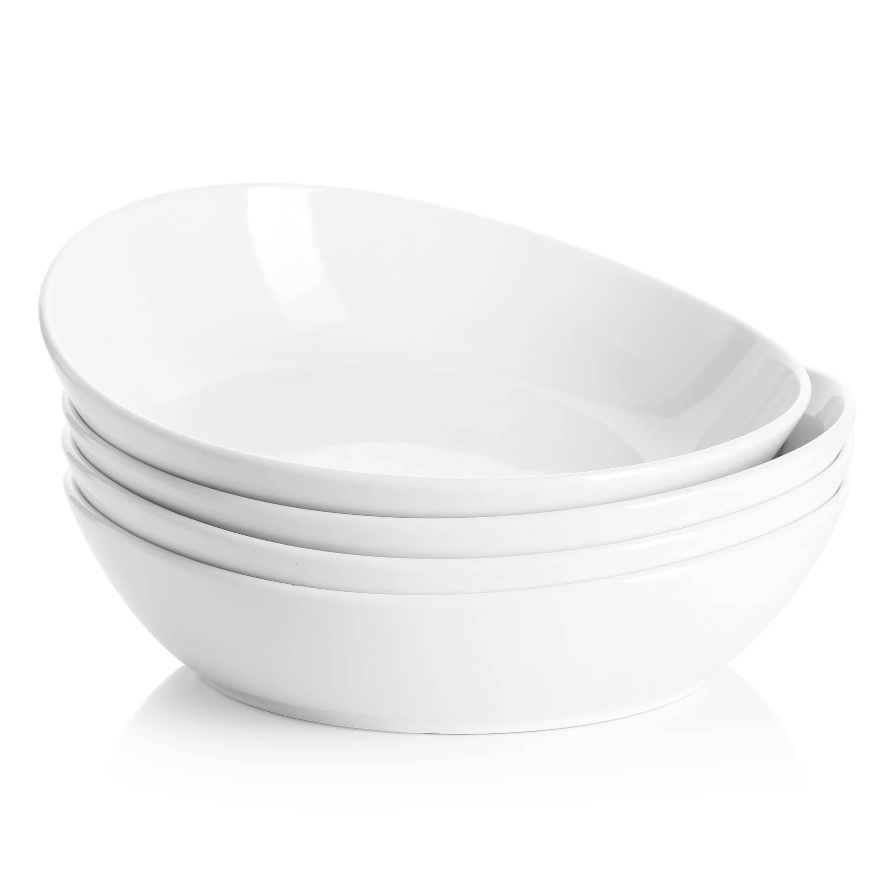Sweese 135.401 Porcelain Salad Pasta Bowls - 28 Ounce - Set of 4, White | Amazon (US)
