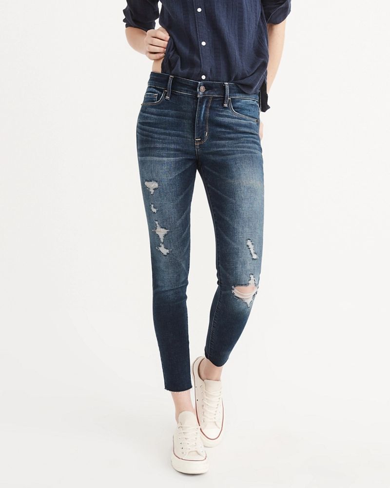 Womens Low-Rise Ankle Jeans | Abercrombie & Fitch US & UK