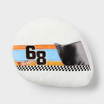 Hot Wheels Soft Racing Helmet with Car Storage Kids' Decorative Throw Pillow - Hot Wheels by Pillowfort™ | Target