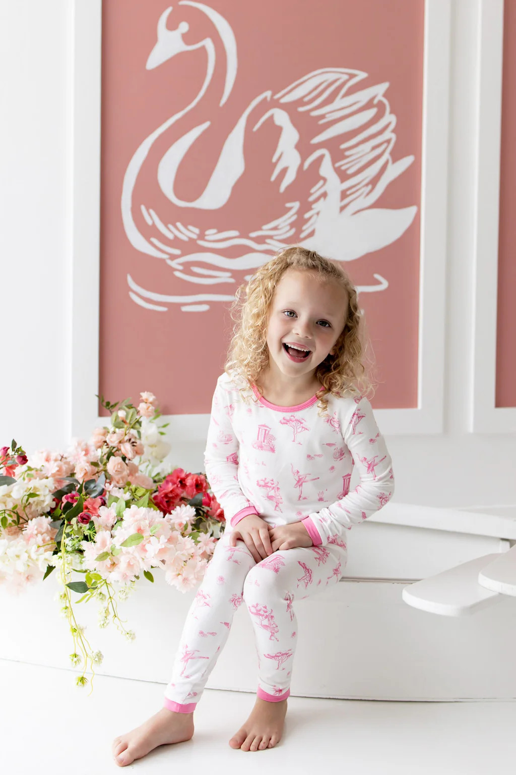 Long Sleeve Pajamas in Toile Ballet | Kyte Baby