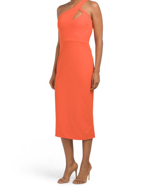 Ivy One Shoulder Cutout Midi Dress | TJ Maxx